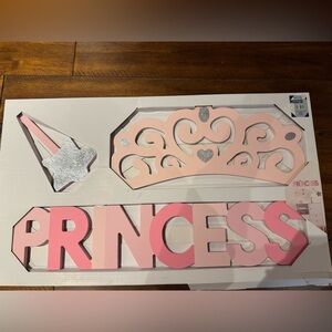 Pink Princess Wall Decor 3 Piece Set